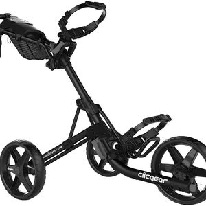 Clicgear Golf 3-Wheel Push Cart Model 4.0 Heavy Duty Frame - BLACK
