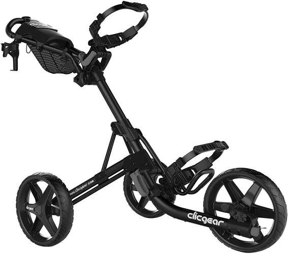 Clicgear Golf 3-Wheel Push Cart Model 4.0 Heavy Duty Frame - BLACK