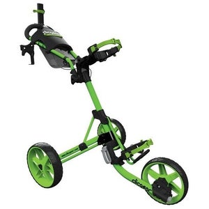 Clicgear Golf 3-Wheel Push Cart Model 4.0 Heavy Duty Frame - LIME GREEN