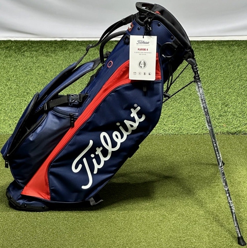 Titleist 2023 Players 4 Stand Carry Golf Bag TB23SX4 Navy/Red NEW #94587