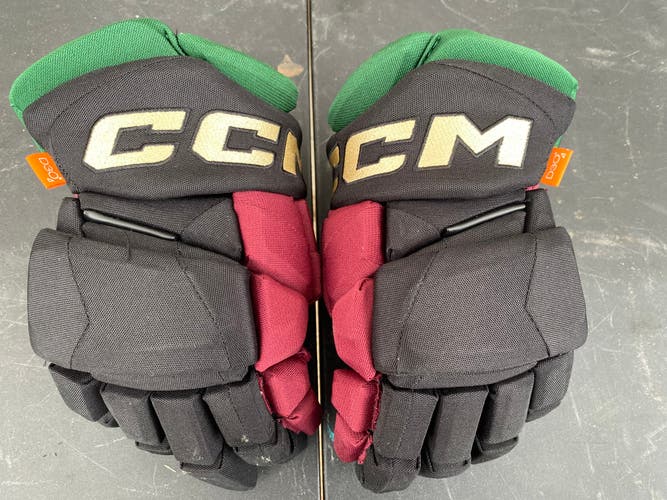 CCM JetSpeed FT1 Pro Stock Hockey Gloves 13" Black COYOTES 4793