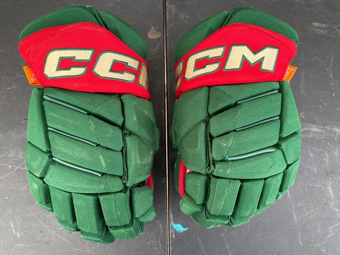CCM JetSpeed FT1 Pro Stock Hockey Gloves 13" Green WILD  4796