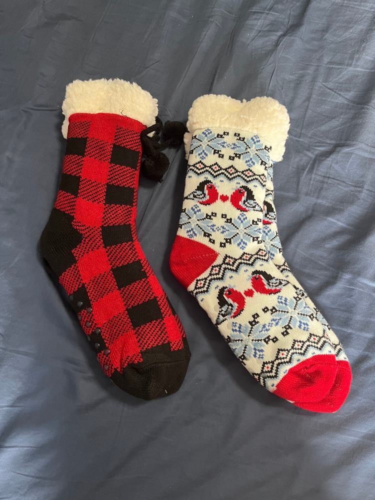 **BRAND NEW** Holiday fluffy wool socks - 2 pack
