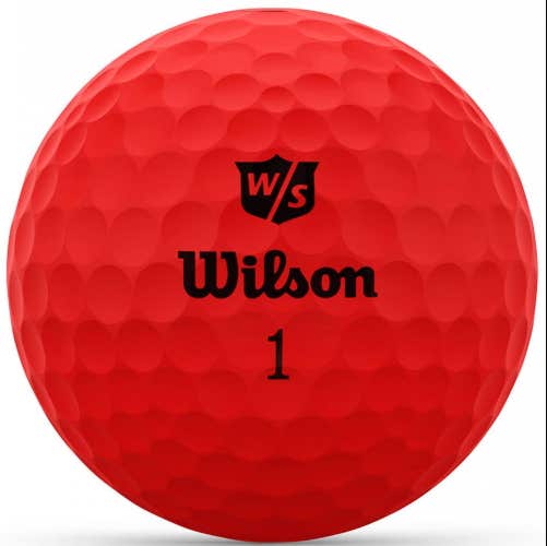 Wilson Staff Duo Optix Golf Balls (Matte Red, 3pk) 1 Sleeve 2020  NEW