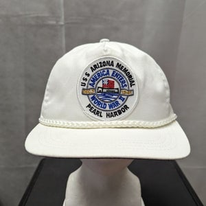 Vintage Pearl Harbor USS Arizona Memorial Snapback Patch Hat