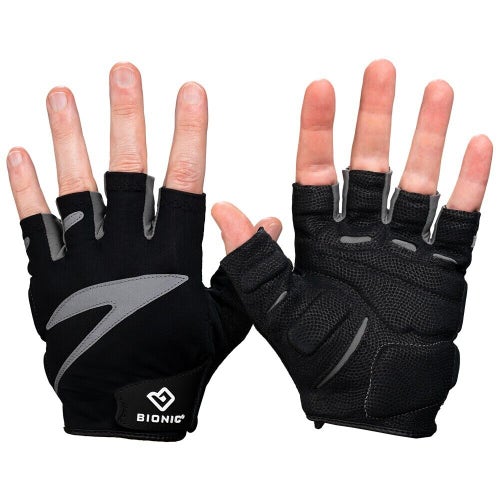 Bionic Dream Pad Relaxed Grip Cycling Gloves Fingerless Moisture Control Large
