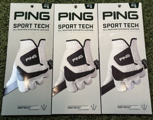 PING Sport Tech Mens Golf Glove 3-Pack For LEFT Handed Golfer Small S New #99999