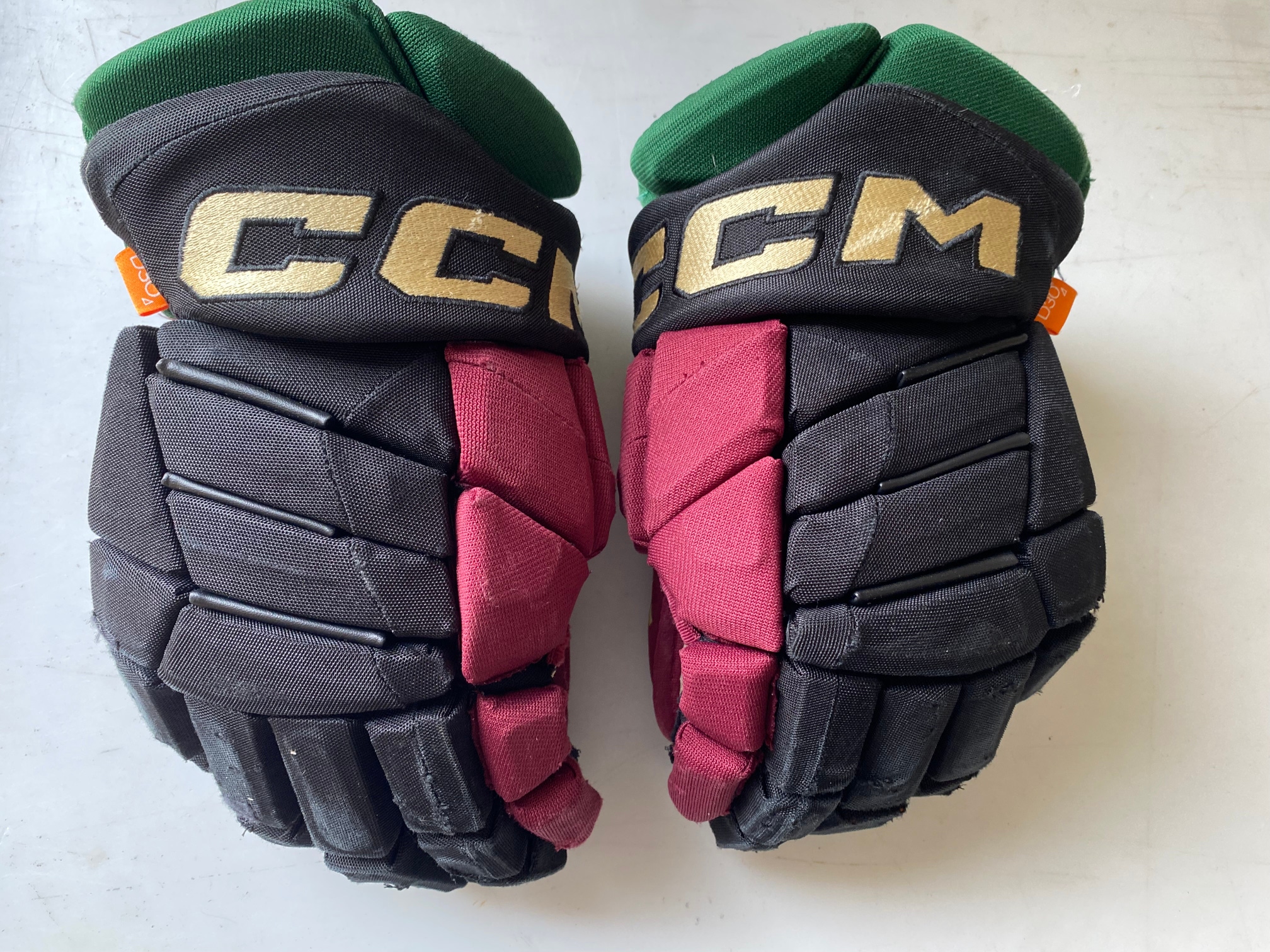CCM JetSpeed FT1 Pro Stock Hockey Gloves 14" Black COYOTES 4799