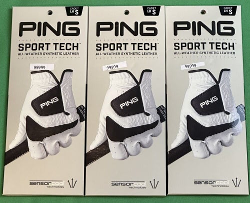 PING Sport Tech Mens Golf Glove 3-Pack Lot Bundle Cadet Small S #99999