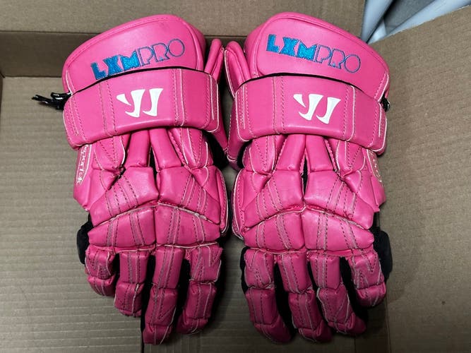 LXM Pro Warrior Mac Daddy Custom Pink Gloves - Embroidered LXM Pro Logo - Excellent Condition