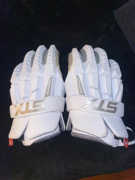 Used STX Large Surgeon RZR Lacrosse Gloves