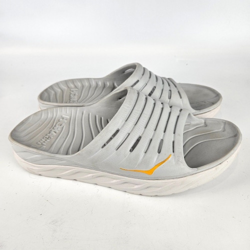 Hoka Ora Recovery Slides Men's Size 13 Gray Comfort Slip-On Sandals