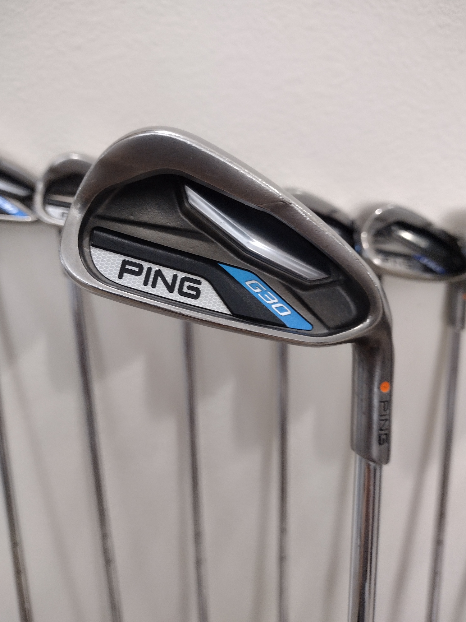 Ping G30 Iron Set Orange Dot (4-LW) 10 clubs, Regular Flex Steel Shaft New midsize grips