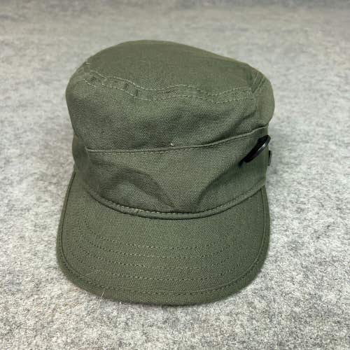 Burton Mens Hat Flex Green Cap Outdoor Pill Box Army Winter Logo Spellout Top