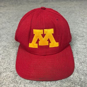 Vtg Minnesota Gophers Mens Hat Snapback Medium Maroon Gold Cap New Era Dupont