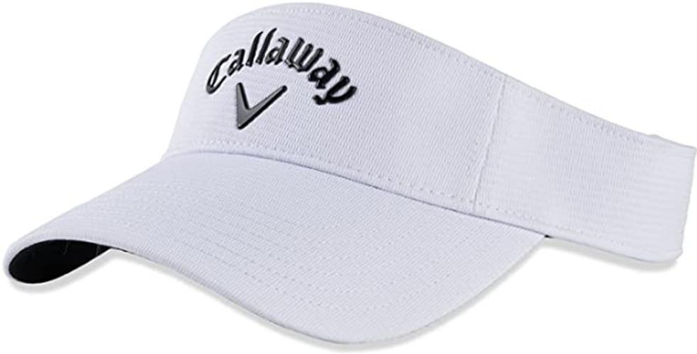 NEW Callaway Golf Liquid Metal White/Black Adjustable Visor/Hat/Cap