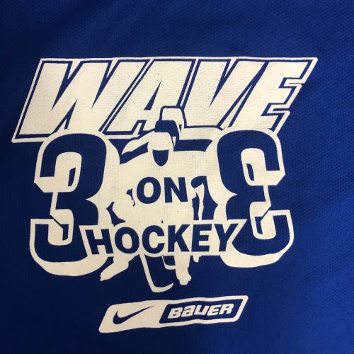 Wave 3 on 3 XL blue game jersey #2