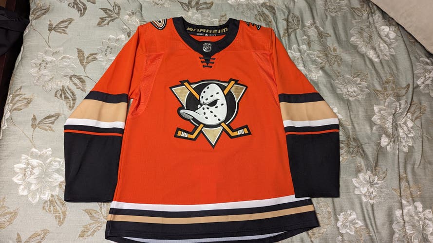 Authentic Adidas Ducks Orange 3rd Jersey Size 52