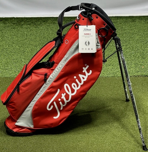 Titleist 2023 Players 4 Stand Carry Golf Bag TB23SX4 Red/Gray NEW #94589