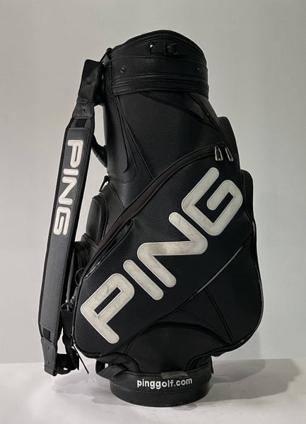 Ping Staff Bag Black 6-Way Divide Single Strap Golf Bag 9" x 9.5"