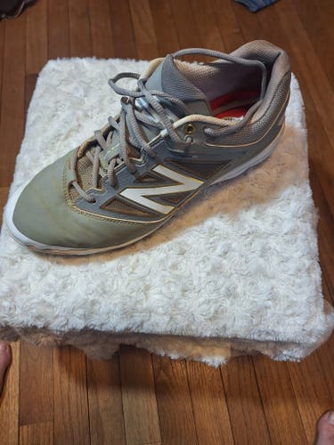 new balance revlite rc baseball cleats mens 11.5 m metal spikes shoes grey