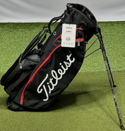 Titleist Players 5 Stand Carry Golf Bag TB23SX8 Black/Black/Red New #90595