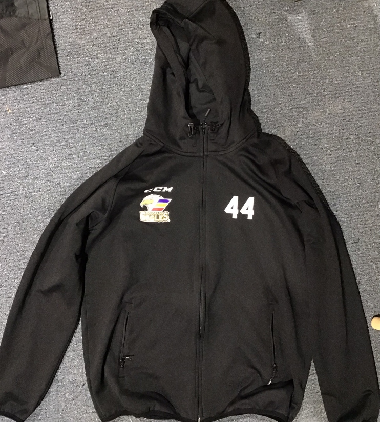 Used Colorado Eagles Black CCM Warm Up hoodie (Multiple #'s & Sizes)