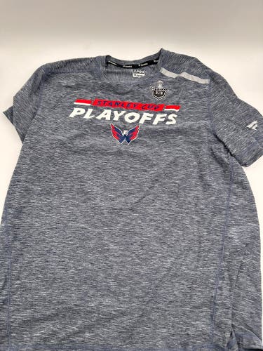 Lightly Worn Washington Capitals Player Issued 2020 Playoffs Blue Used XL  Shirt