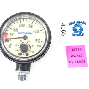 Oceanic 5000 PSI SPG Submersible Pressure Gauge + Thermometer 5,000 Scuba #4165