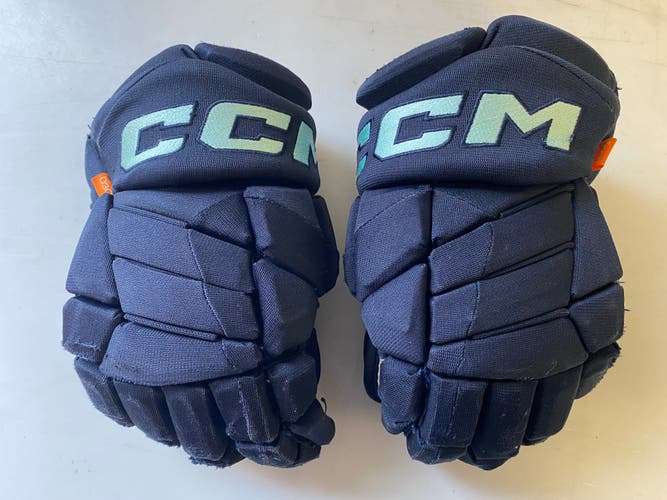 CCM JetSpeed FT1 Pro Stock Hockey Gloves 14" Navy Blue KRAKEN 3214
