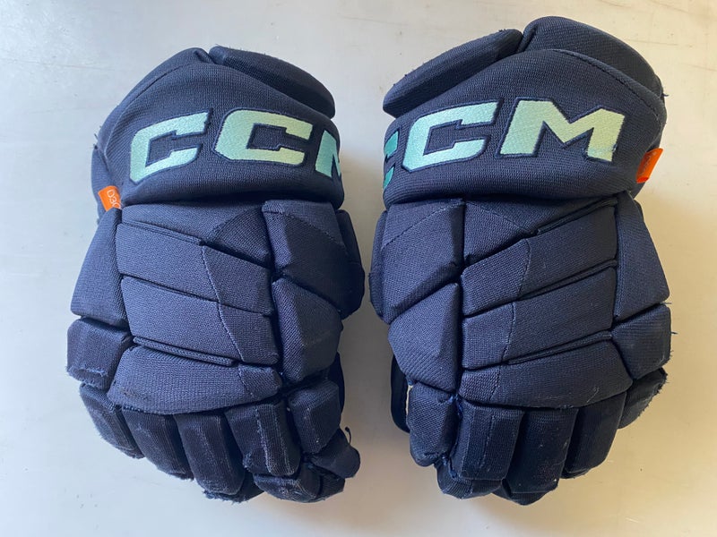 CCM JetSpeed FT1 Pro Stock Hockey Gloves 14" Navy Blue KRAKEN 3214