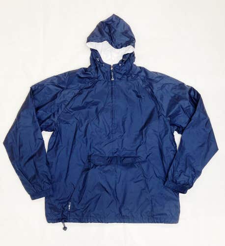 Charles River Apparel Classic Solid Pullover Raincoat Men's Large Navy Blue 9905