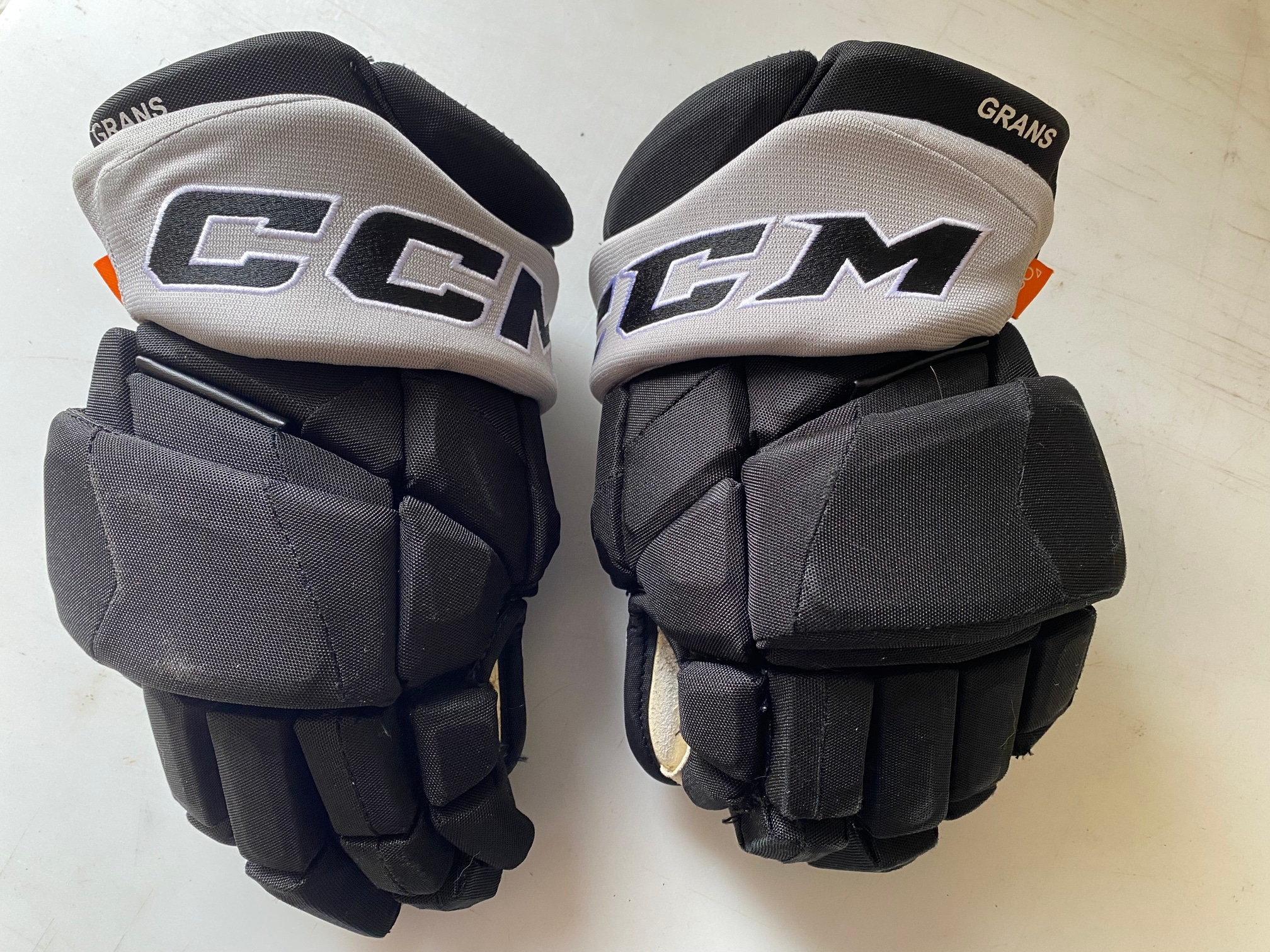 CCM JetSpeed FT1 Pro Stock Hockey Gloves 14” Black LA KINGS 3217