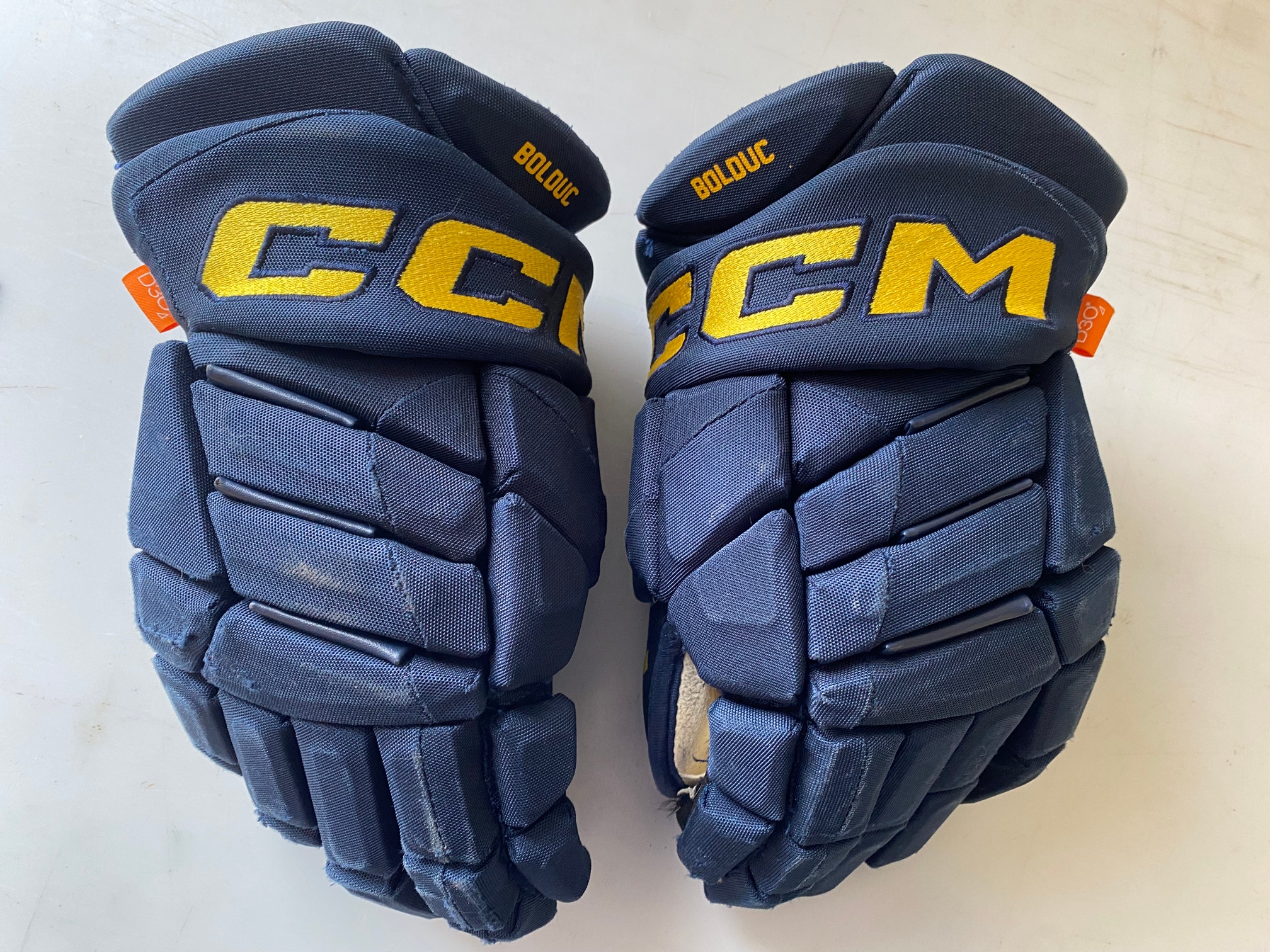 CCM JetSpeed FT1 Pro Stock Hockey Gloves 14” Navy Blue 3222