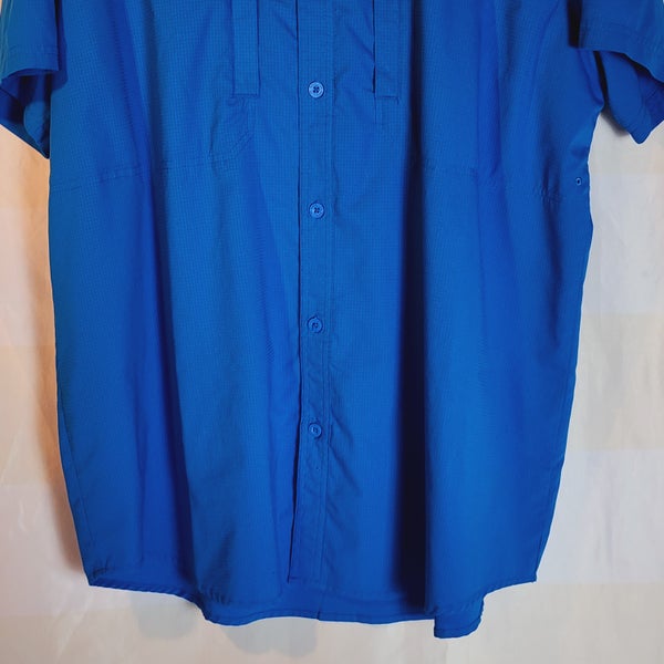 Magellan Fishing Shirt Men Size XL Light Blue Wick Vented Short Sleeve