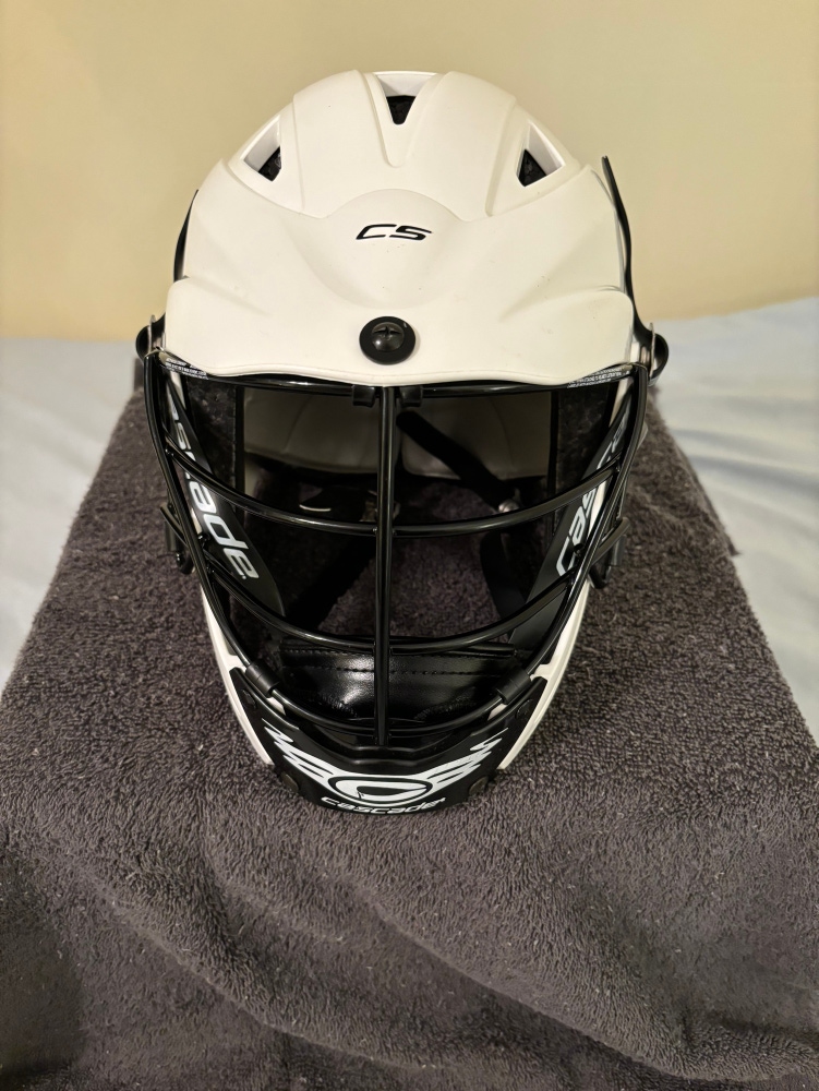 Cascade CS White Lacrosse Helmet