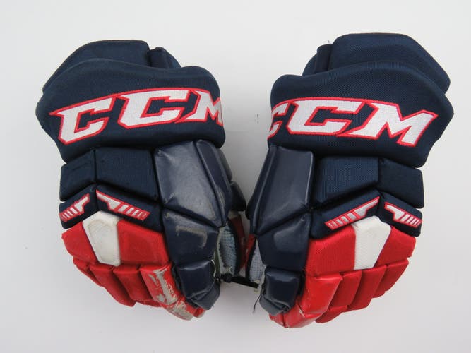 CCM HG42 Pro Stock Hockey Player Gloves 13" Navy Red White