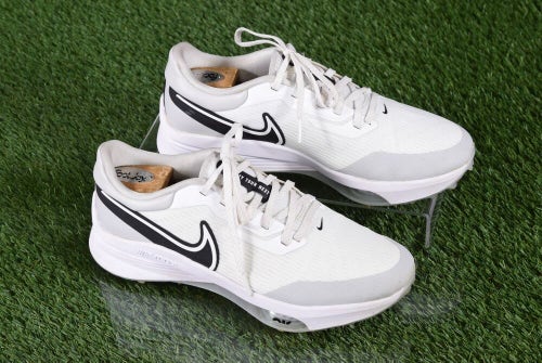NIKE AIR ZOOM INFINITY TOUR GOLF SHOES CLEATS, WHITE/BLACK,GREY FOG US MENS 9