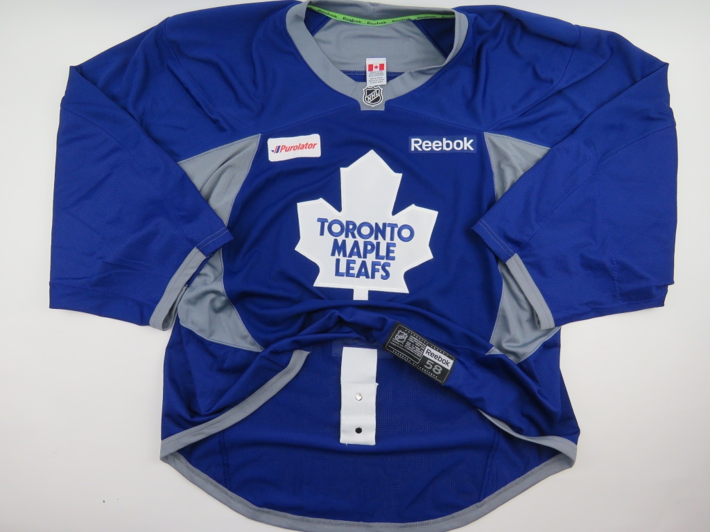 Toronto Maple Leafs Practice Worn Authentic NHL Hockey Jersey Blue Size 58 GOALIE