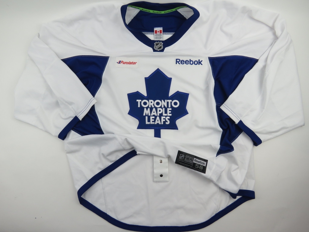 Toronto Maple Leafs Practice Worn Authentic NHL Hockey Jersey White Size 58 GOALIE