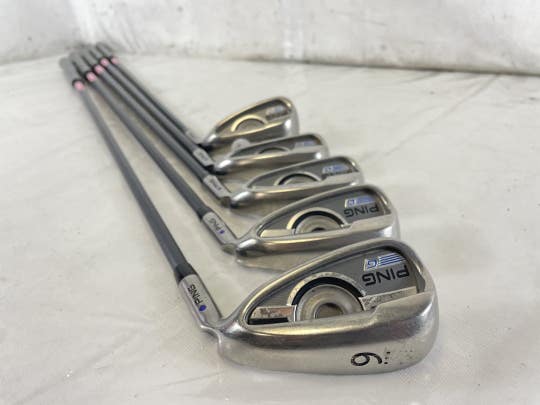 Used Ping G Purple Dot 6i-pw Senior Flex Graphite Shaft Golf Iron Set (ladies Set)