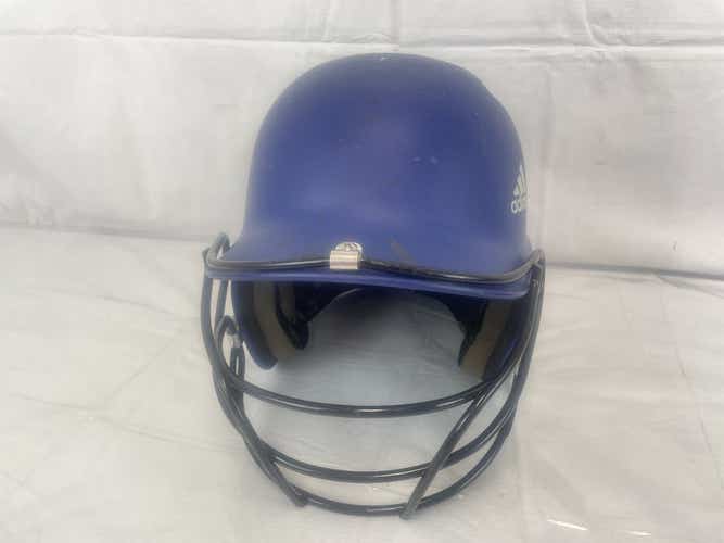 Used Adidas Triple Stripe 6 3 8 - 7 3 8 Baseball & Softball Batting Helmet W Mask