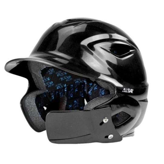 New All-star Bh3010 Youth S7 Batting Helmet W Attached Jaw Guard Blk