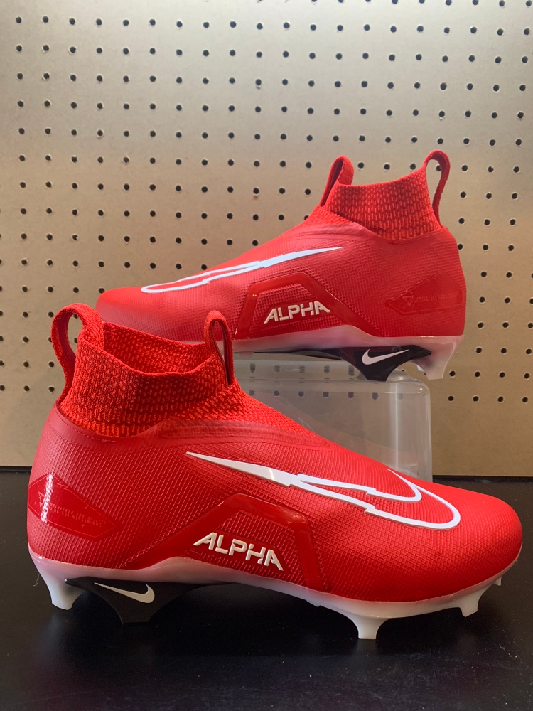 Size 11.5 Nike Alpha Menace Elite 3 Football Lacrosse Cleats University Red