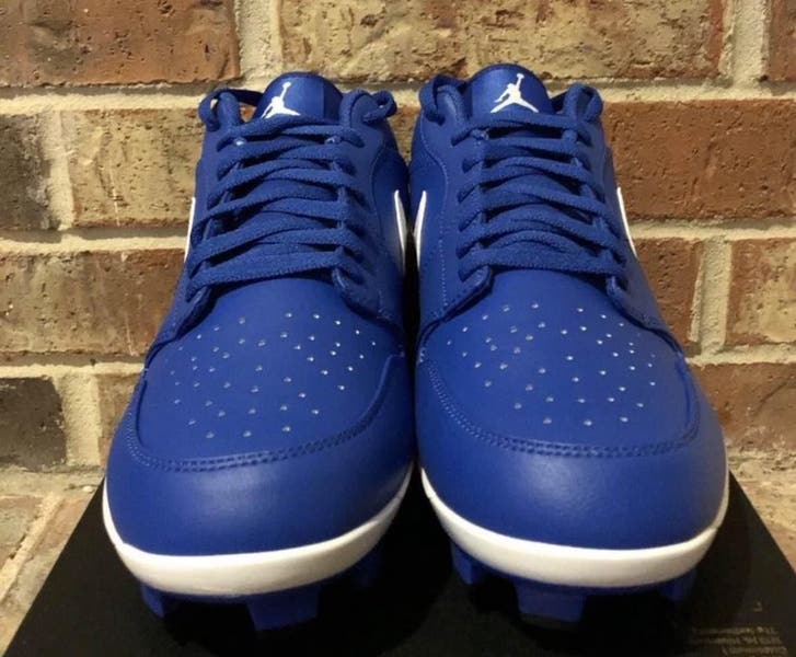 Nike Air Jordan 1 Retro MCS Low Game Royal White‎ Baseball Cleats CJ8524-401 11 New 11 Nike Air Jordan 1 Retro Low MCS Game Royal Baseball  main image 2