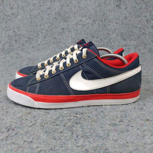 Nike Match Supreme Premium Mens 10.5 Shoes Canvas Blue Denim Red 631658-416