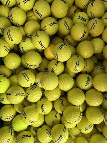 100 Yellow Range Golf Balls 4A