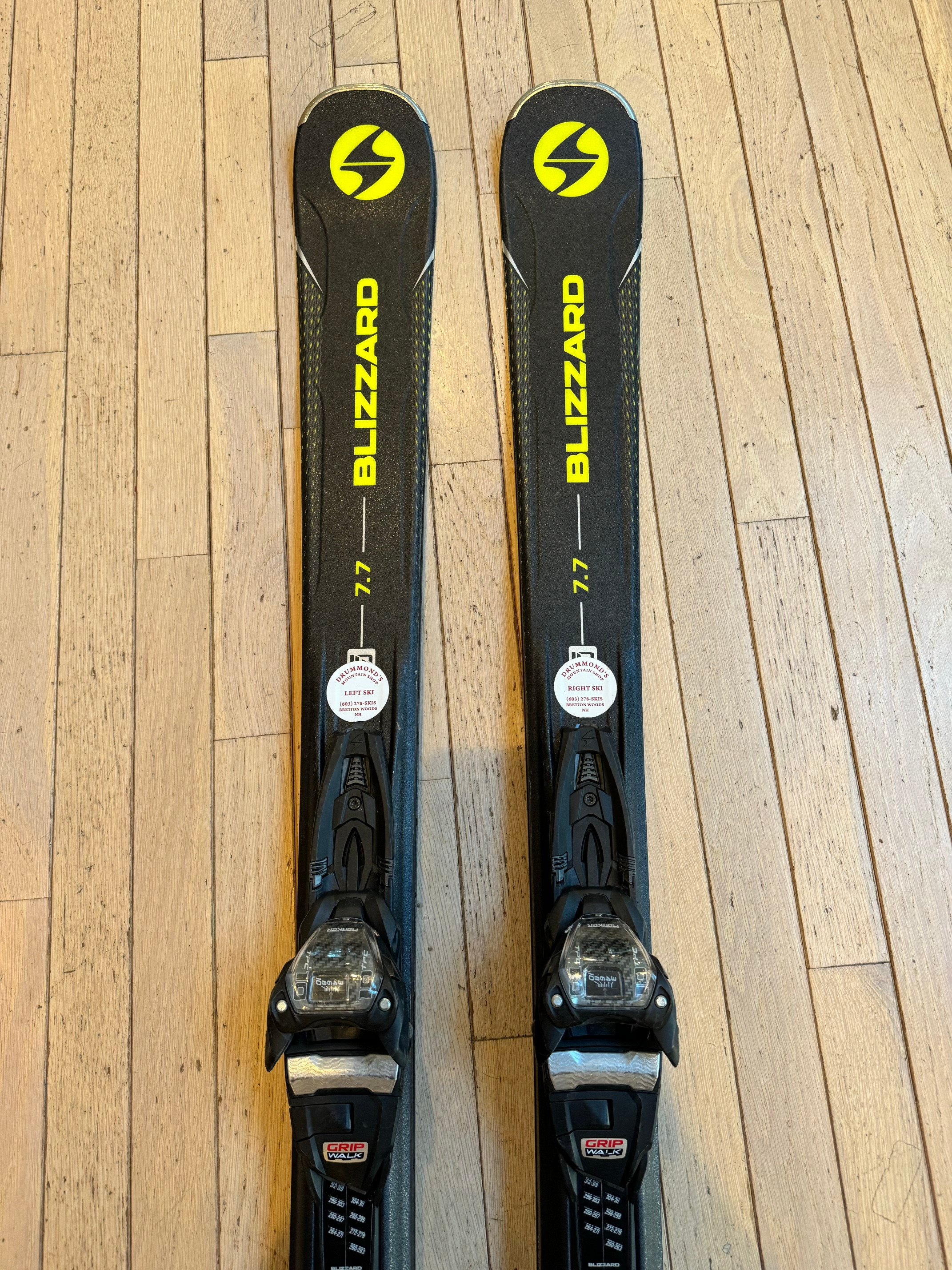 Used Men's 2020 Blizzard  160 cm All Mountain Quattro 7.7 Skis w/Marker Gripwalk Bindings