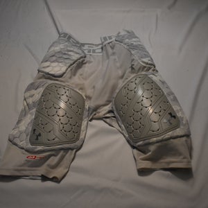 Under Armour Compression HeatGear 5 Pad Hex Girdle with Cup Pocket, White Camo, Adult Medium