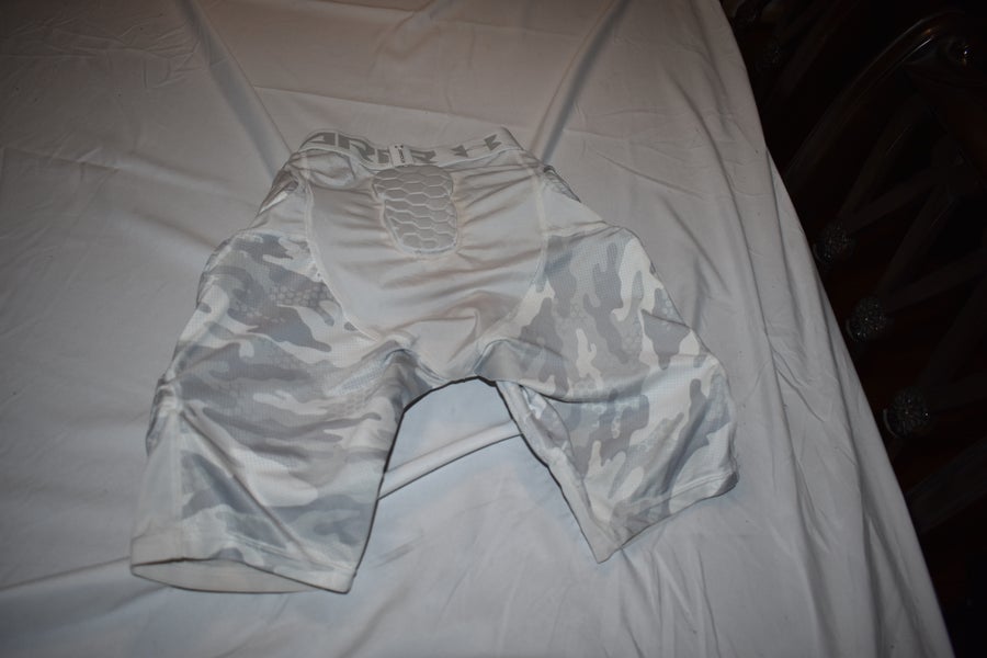 Under Armour Compression HeatGear 5 Pad Hex Girdle with Cup Pocket, White Camo, Adult Medium